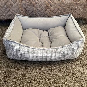 Bowsers scoop style dog bed in Augusta ticking